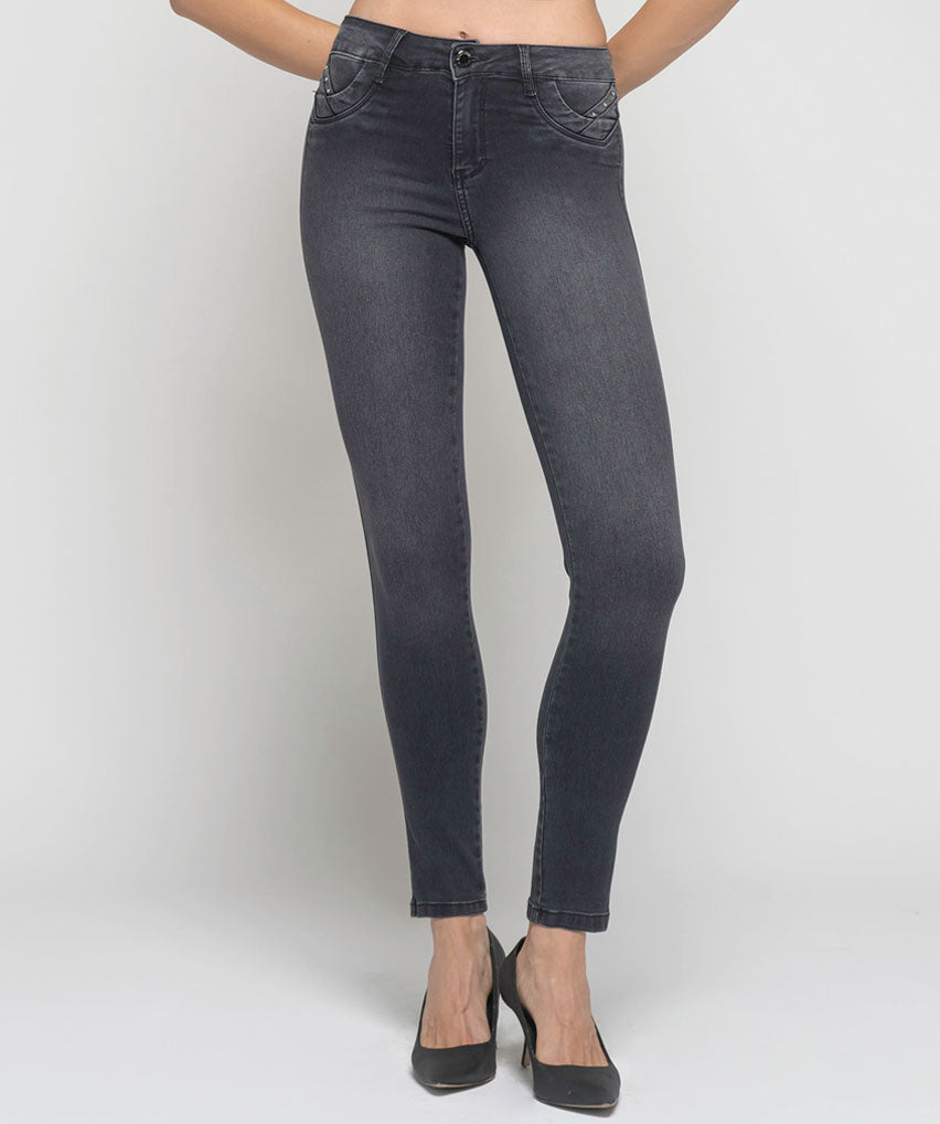 Jeans Brandy Best West Jeans tiro alto skinny elasticada - foto 1