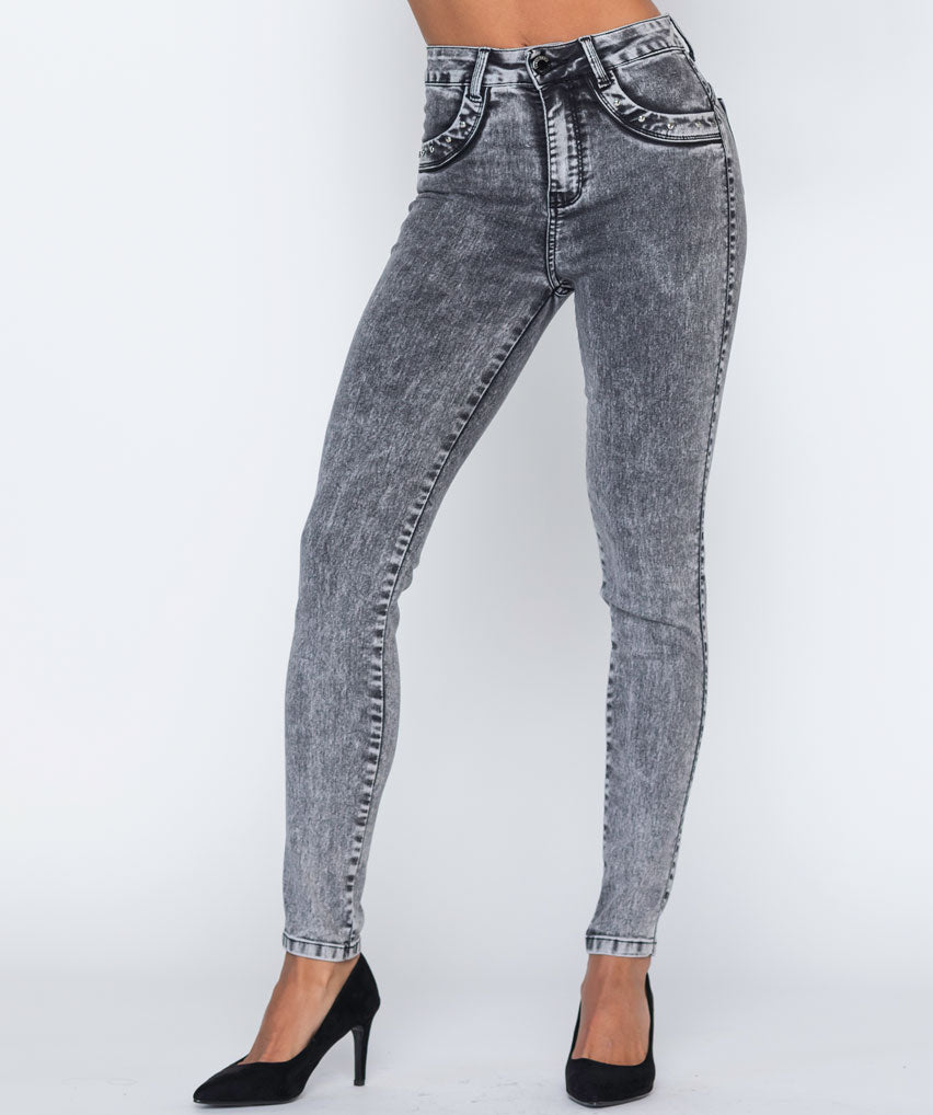 Jeans Buda Best West Jeans tiro alto skinny ultra elasticada - foto 1