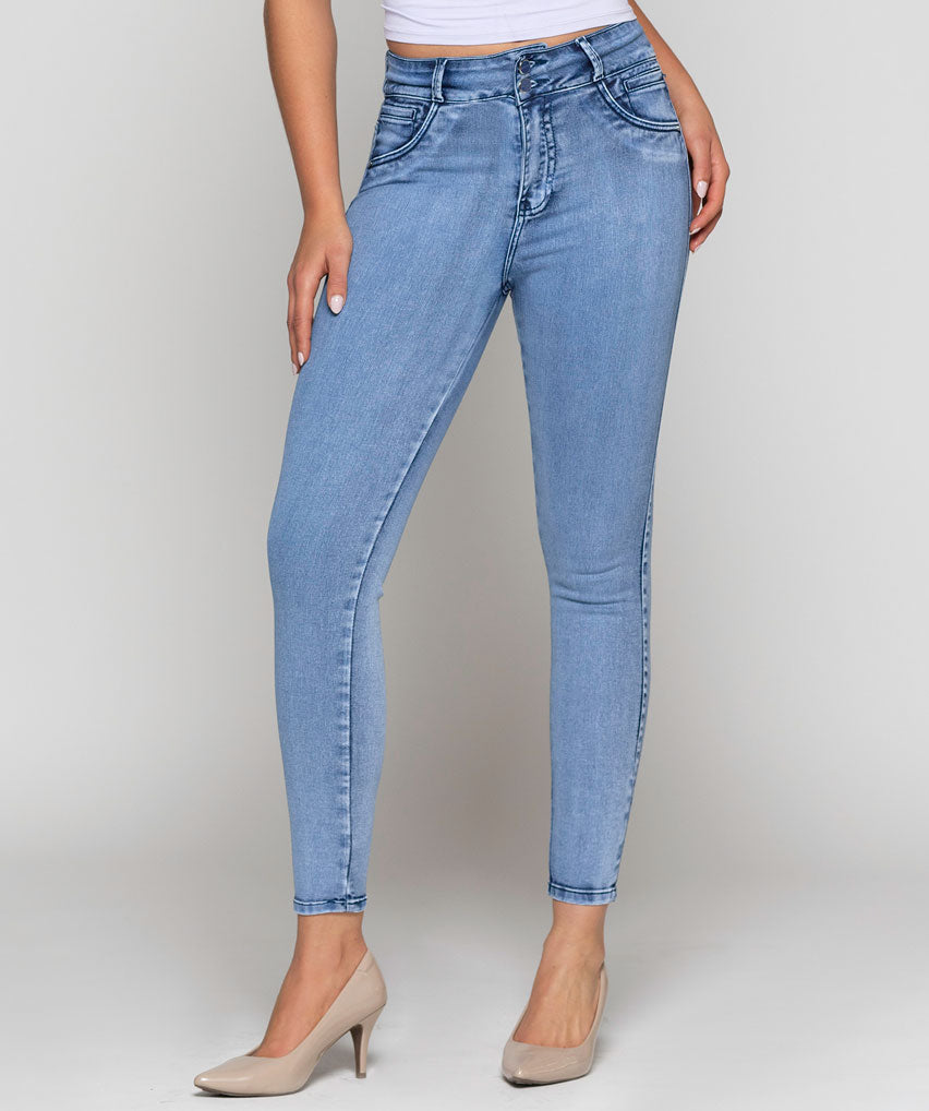 Jeans Laura Best West Jeans tiro alto tobillero ultraelasticada - foto 1