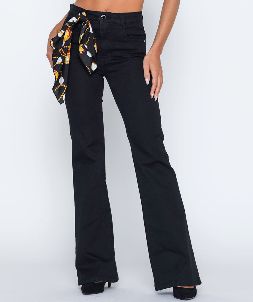 Jeans Monza Best West Jeans tiro alto flare elasticada - foto 1