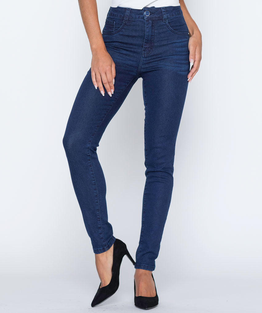 Jeans Nahomi Skinny Best West Jeans tiro alto elasticada - foto 1