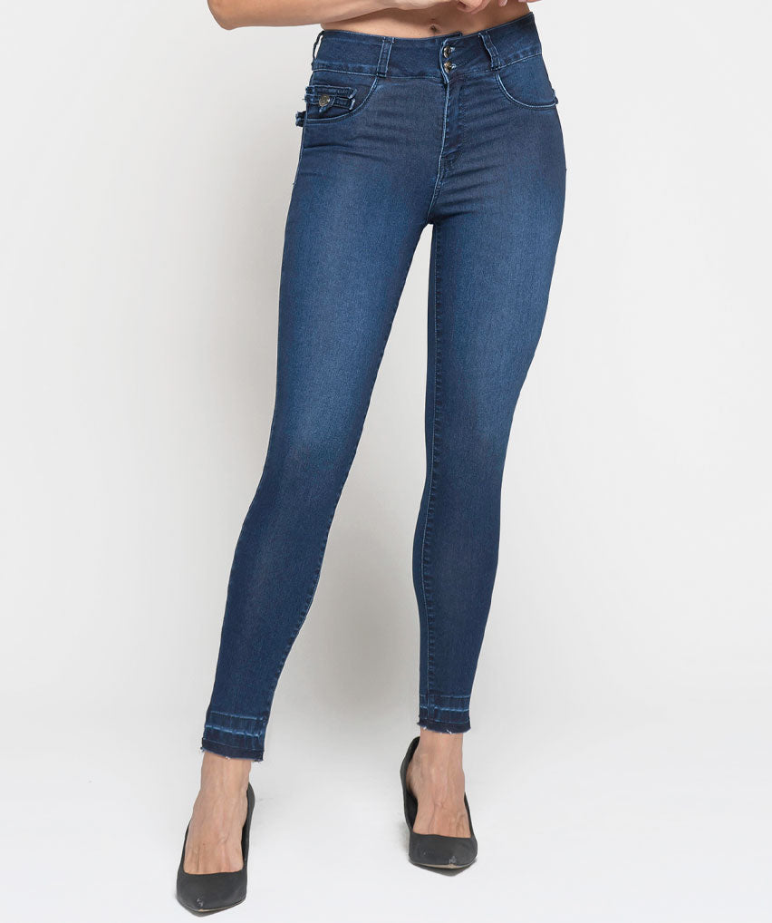 Jeans Nova Best West Jeans tiro alto tobillero elasticada - foto 1