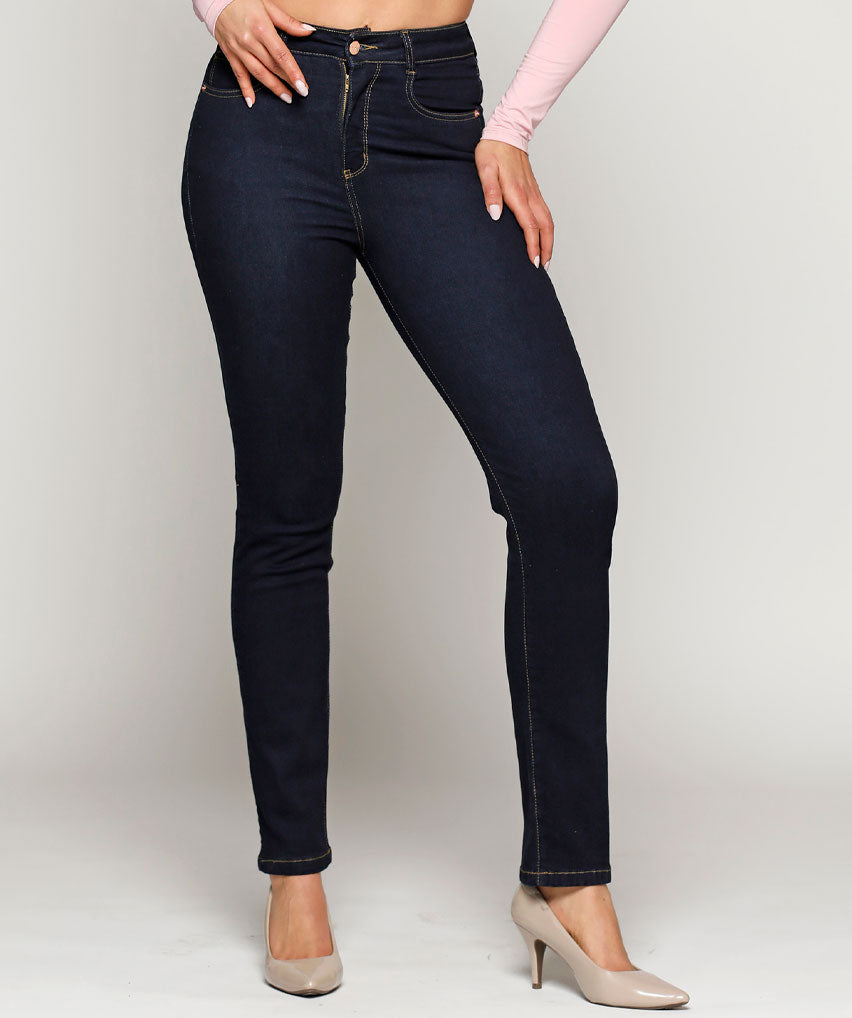 Jeans Pía Best West Jeans tiro alto recto elasticada - foto 1