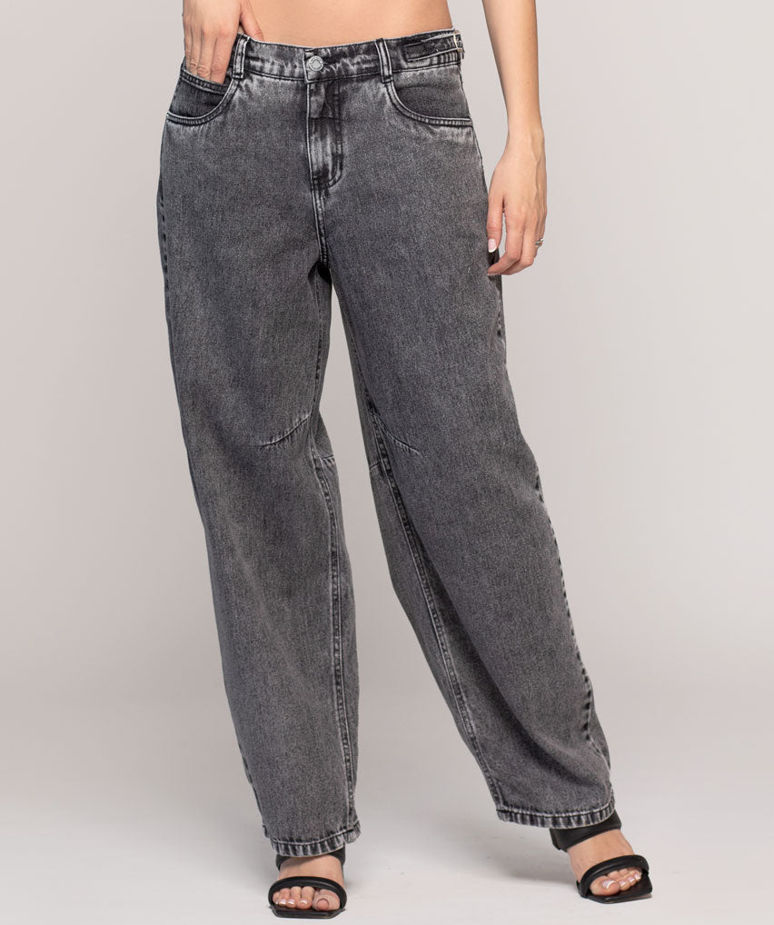 Jeans Tonka Best West Jeans tiro alto cropped tela rígida - foto 1