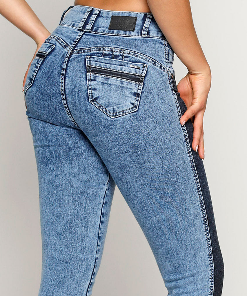 Jeans Gaban Best West Jeans tiro alto tobillero ultraelasticada - foto 2
