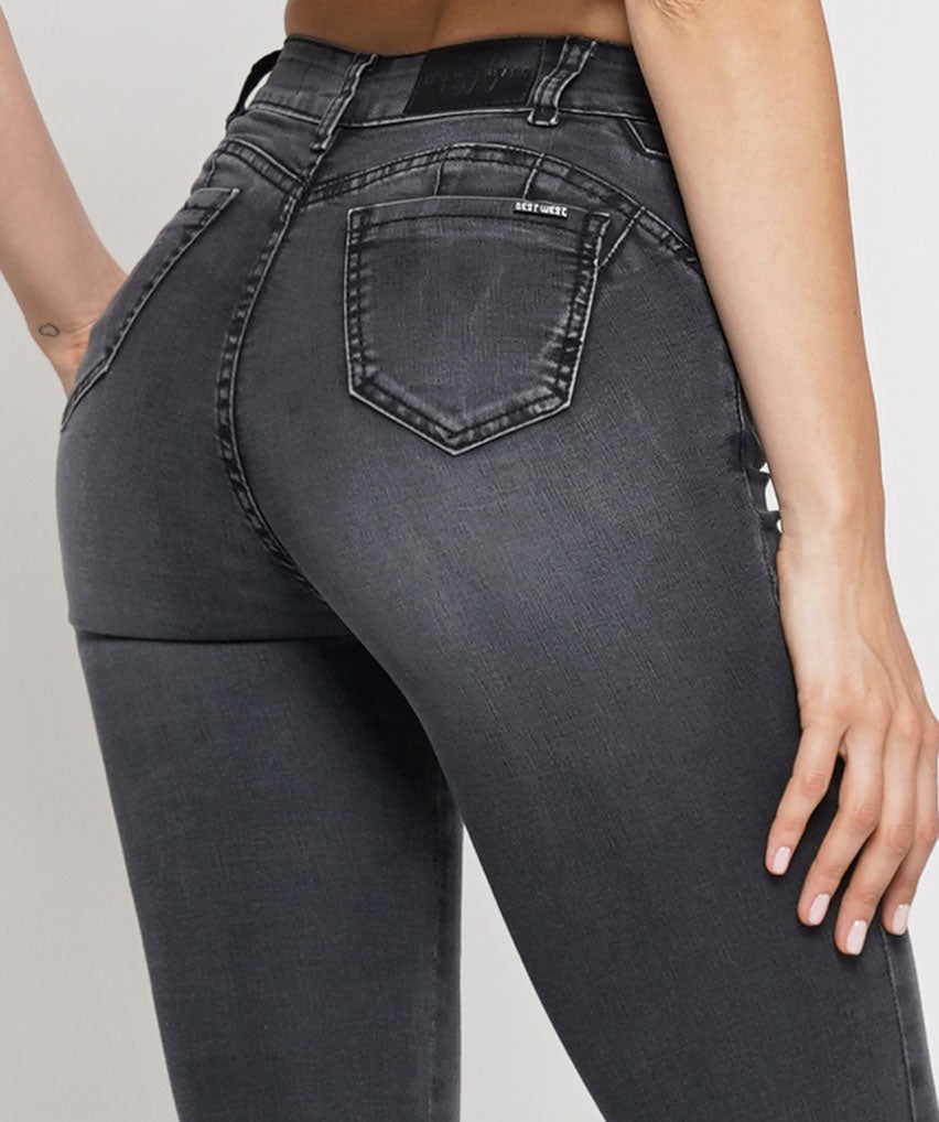 Jeans Lazuly Best West Jeans tiro alto skinny elasticada - foto 2
