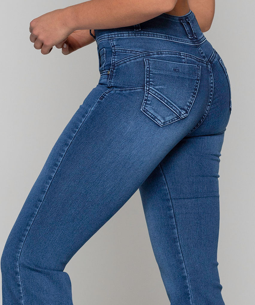 Jeans Maya Best West Jeans tiro alto flare ultra elasticada - foto 2