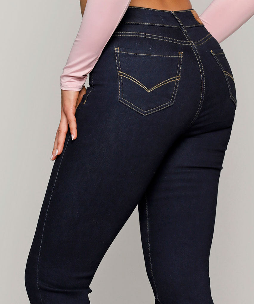 Jeans Pía Best West Jeans tiro alto recto elasticada - foto 2