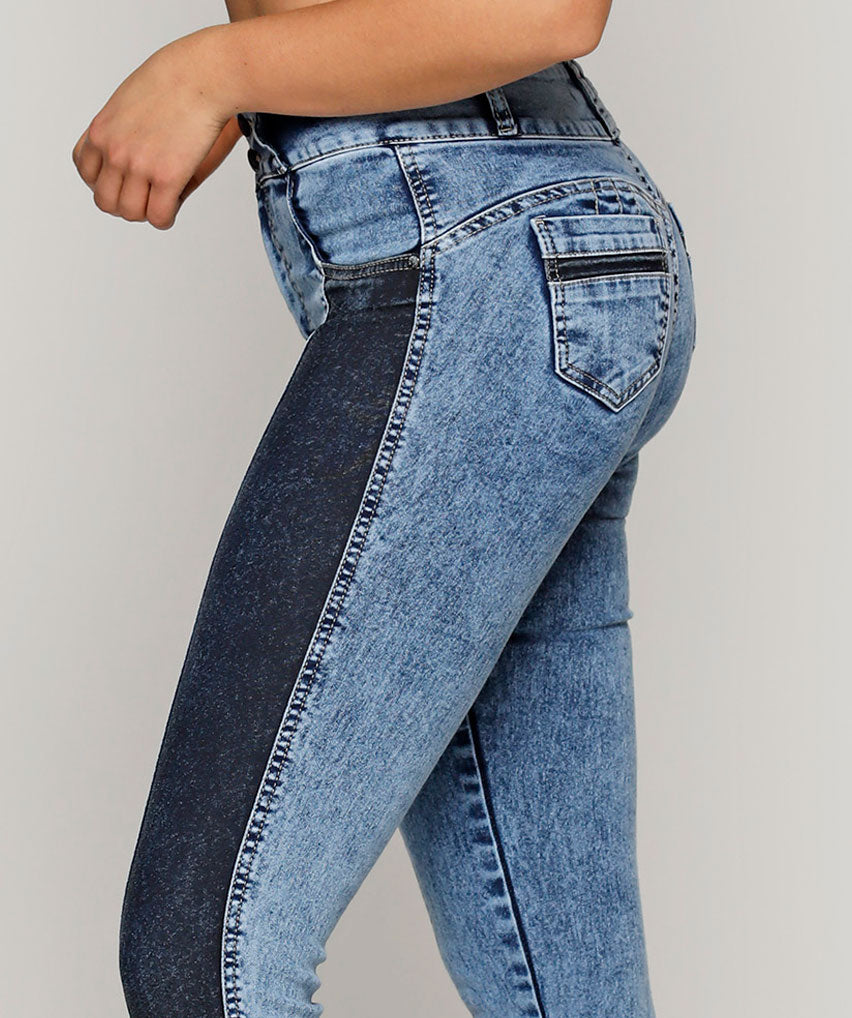 Jeans Gaban Best West Jeans tiro alto tobillero ultraelasticada - foto 3