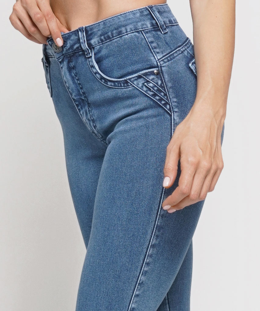 Jeans Golfo Best West Jeans tiro alto skinny elasticada - foto 3