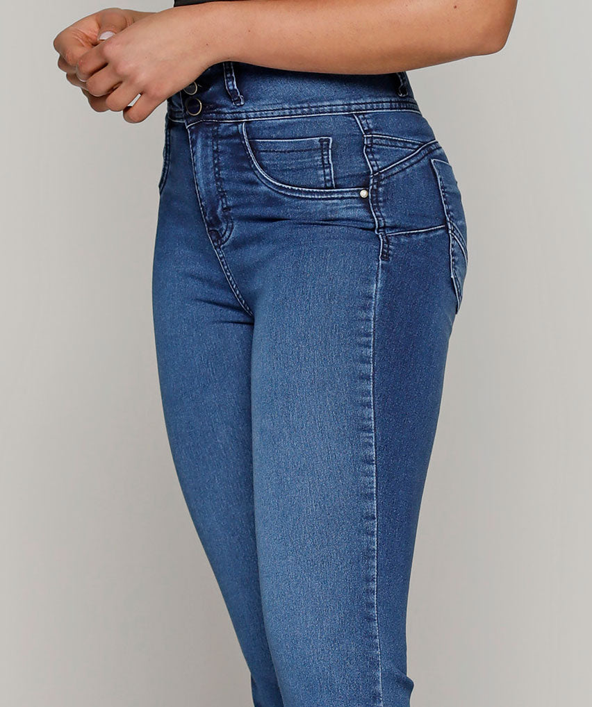 Jeans Maya Best West Jeans tiro alto flare ultra elasticada - foto 3