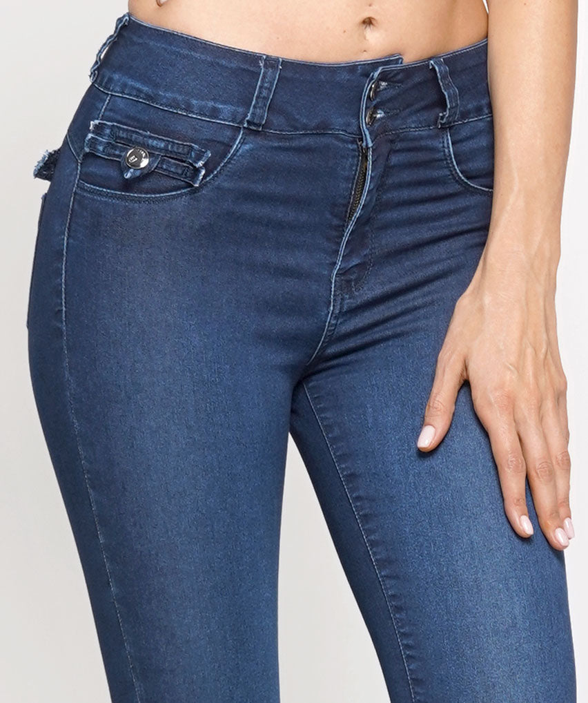 Jeans Nova Best West Jeans tiro alto tobillero elasticada - foto 3
