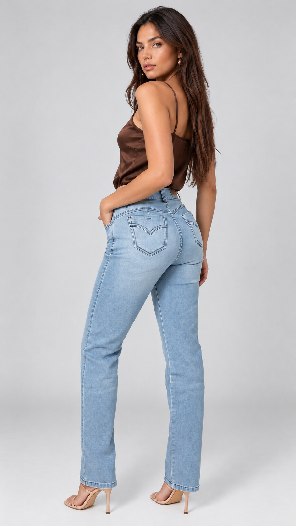 Jeans Irlanda recto tiro alto, vista delantera